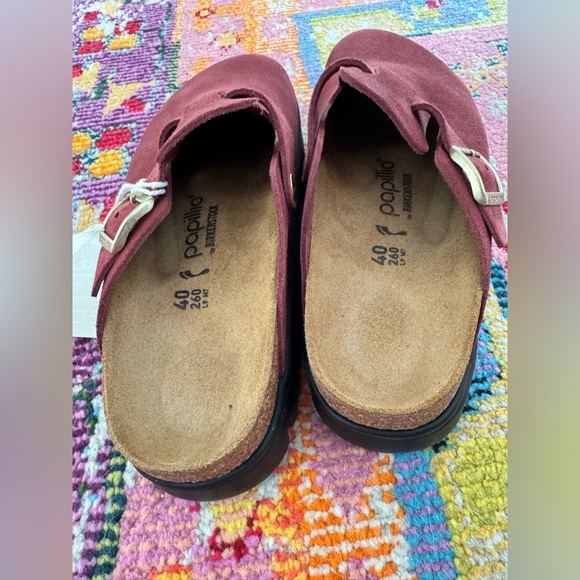 Papillio by Birkenstock Women's Boston Chunky Clogs 40 women’s 9 burgundy Merlot - Picture 4 of 8